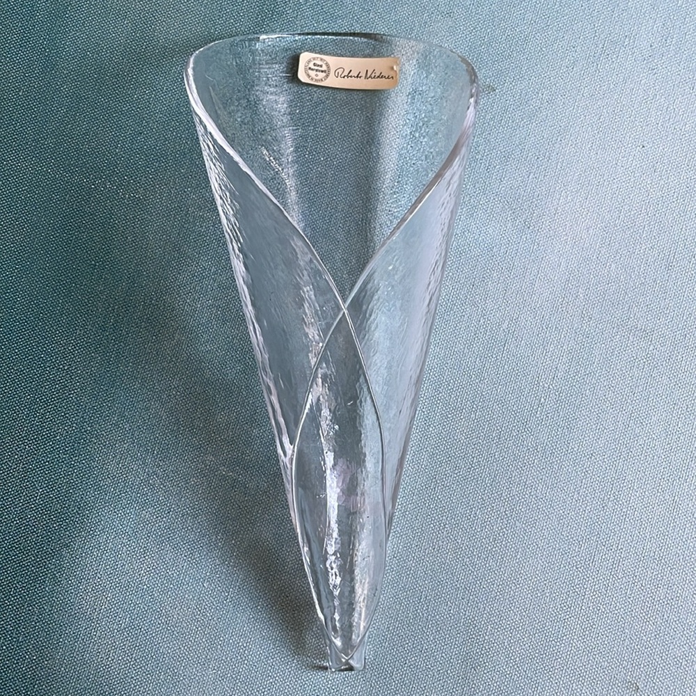 Glasi Hergiswil Roberto Niederer Glass Cornet Vase